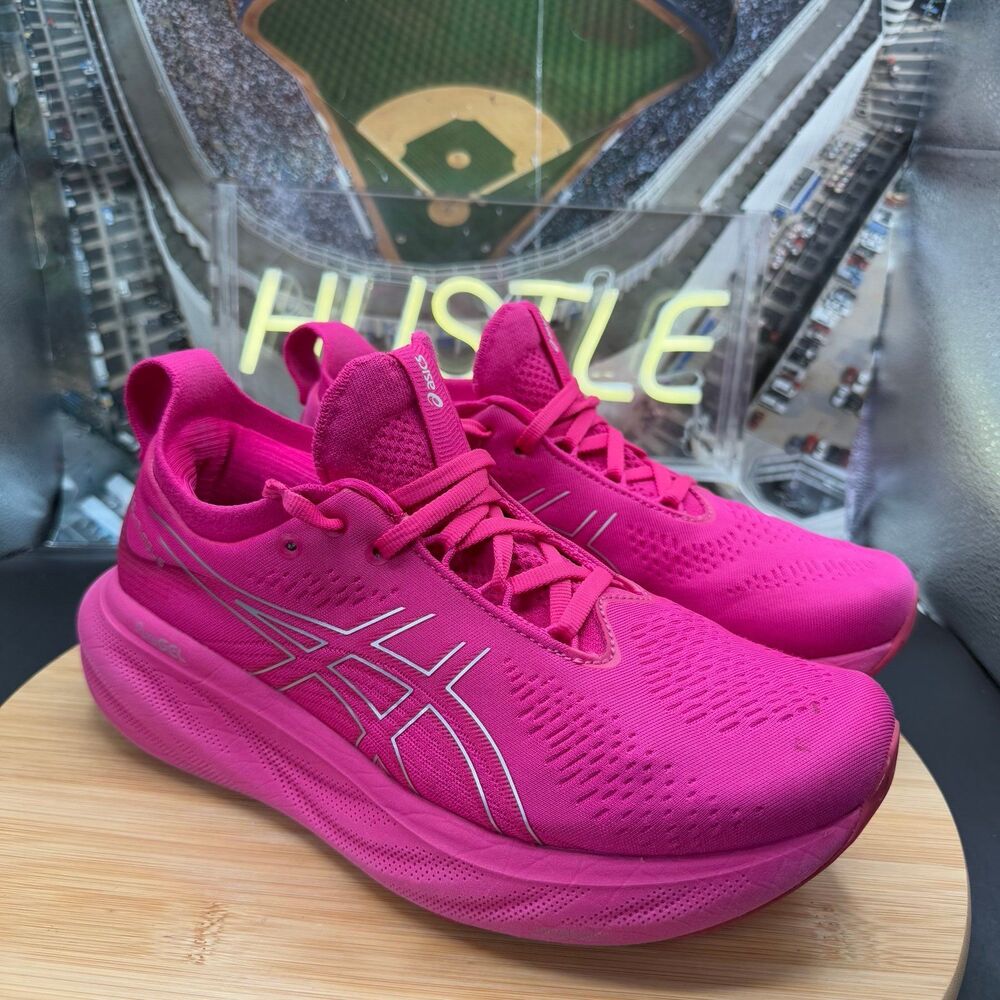 Asics Women’s Gel Nimbus 25 ‘Pink Rave/Pure Silver’ size 8.5